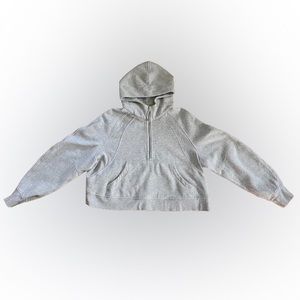 LULULEMON Scuba Oversized Half-Zip Sweatshirt Hoodie in Grey - Size XL/XXL